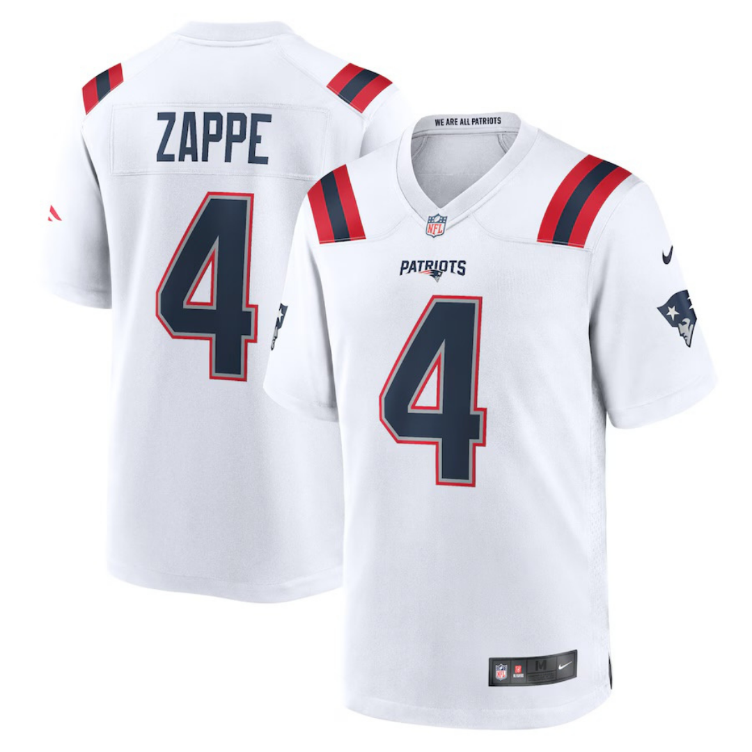 Bailey Zappe New England Patroits Jersey