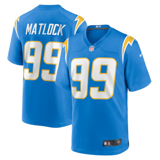 Scott Matlock Los Angeles Chargers Jersey